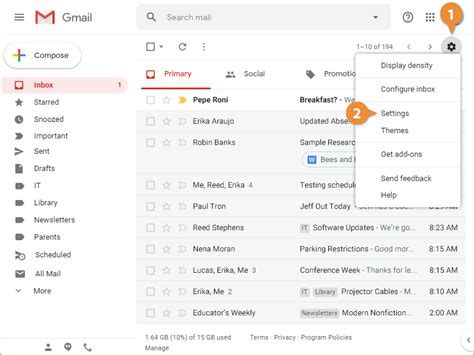 Change your Gmail settings .